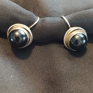 Sterling & Onyx Earrings